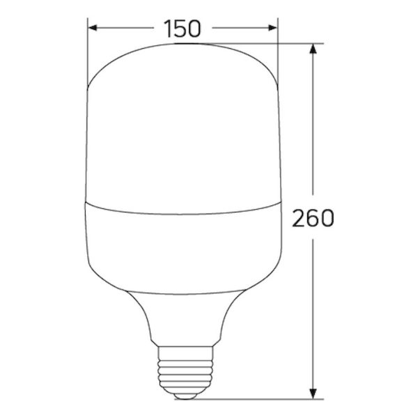 Geyer λαμπτήρας LED High Power Economy 80W E27 4000K IP44 με αντάπτορα Ε40 LHPC2780SA - Image 2
