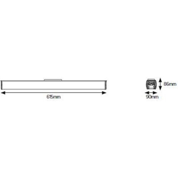Geyer Φωτιστικό γραμμικό LED 100W 4000K 645mm LINHB100CAS - Image 2