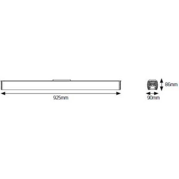 Geyer Φωτιστικό γραμμικό LED 150W 4000K 955mm LINHB150CAS - Image 2