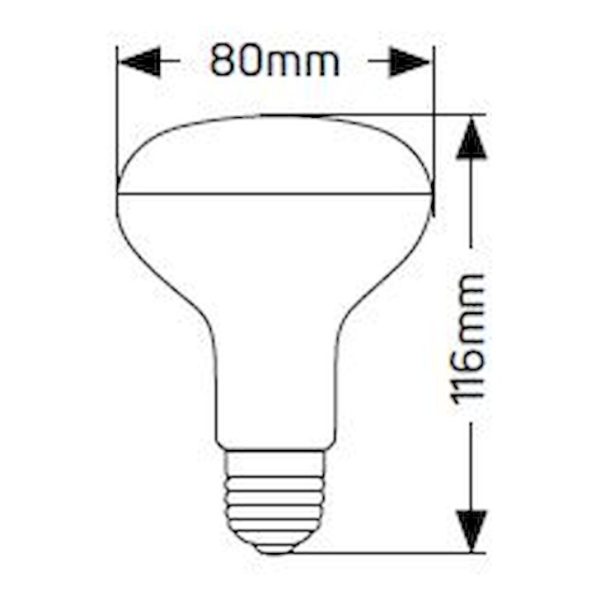 Geyer λαμπτήρας LED R80 12W E27 4000K LK80CE2712 - Image 3