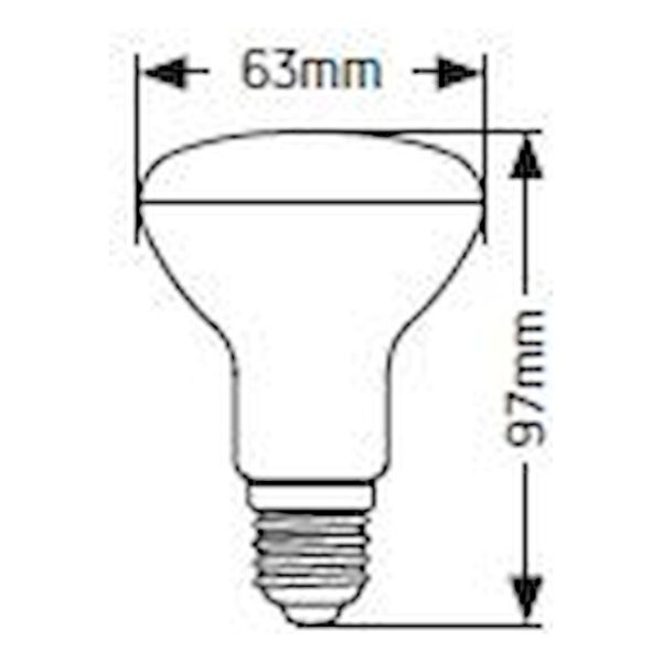 Geyer Λάμπα LED R63 8W E27 3000K LKWE278E - Image 2