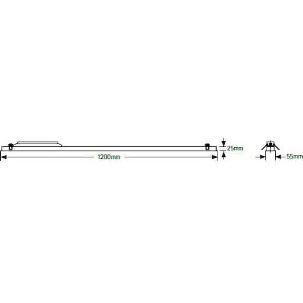 Geyer Φωτιστικό LED Line 40W 4000K 1.2m γκρι LLRT-1.2CD - Image 3