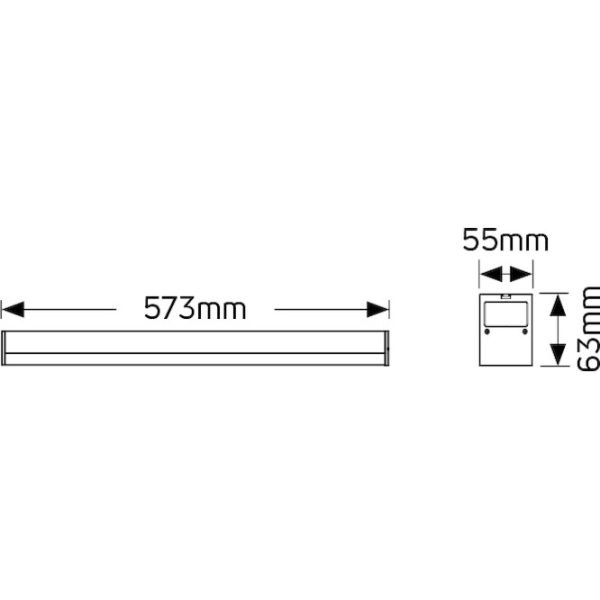 Geyer Φωτιστικό LED Line 18W 3000K 0.6m γκρι LLUT-0.6WD - Image 3