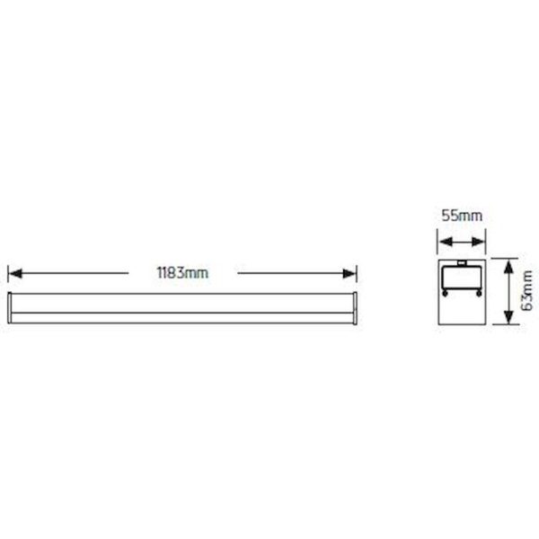Geyer Φωτιστικό LED Line 30W 4000K 1.2m γκρι LLUT-1.2CD - Image 2