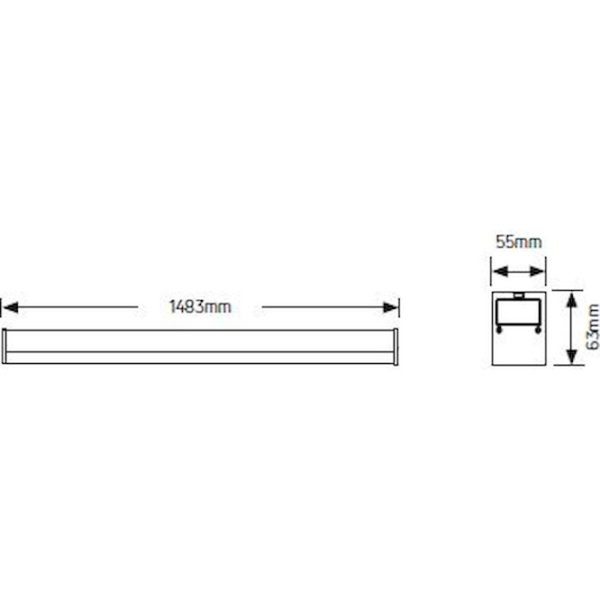 Geyer Φωτιστικό LED Line 50W 4000K 1.5m μαύρο LLUT-1.5CDB - Image 3