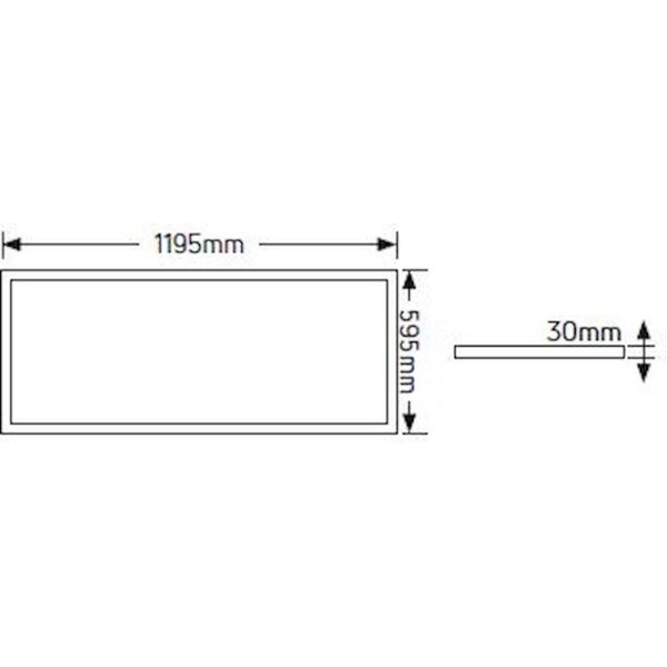Geyer LED Panel Avra 120x60 60W 3000K UGR<19 LP16BLW5.UGR - Image 2