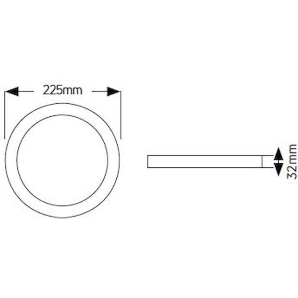Geyer Επίτοιχο PL LED 18W 4000K Φ225mm LPLAC18S - Image 2