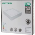 Geyer Επίτοιχο PL LED τετράγωνο 18W 3000K 225x225mm LPLAW18TS