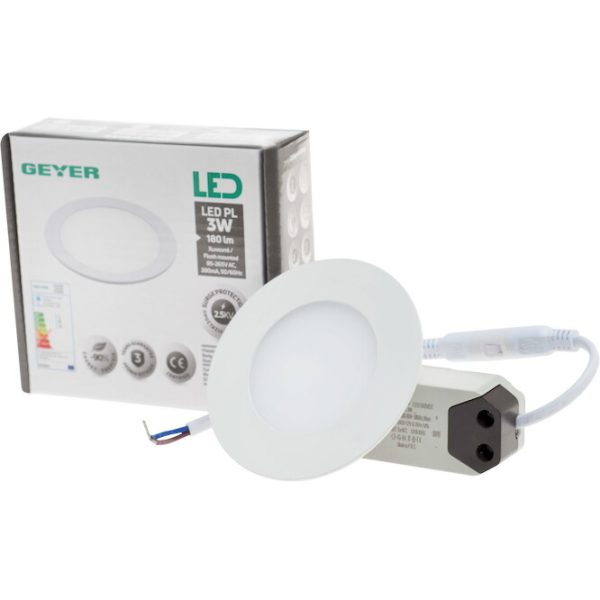 Geyer panel led 3W 3000K LPLW3S