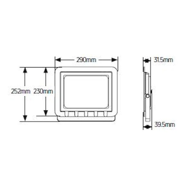 Geyer Προβολέας LED 100W 3000K IP65 μαύρος LPRM100W3 - Image 3