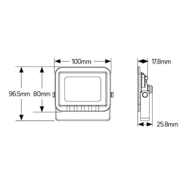 Geyer Προβολέας LED 10W 4000K IP65 μαύρος LPRM10C - Image 2