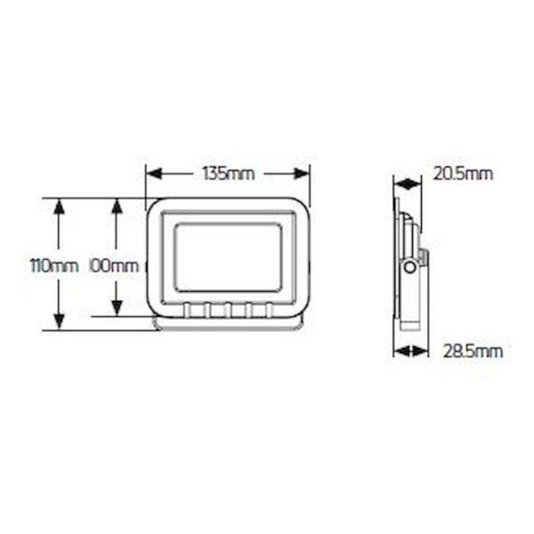 Geyer Προβολέας LED 20W 4000K IP65 μαύρος LPRM20C3 - Image 2