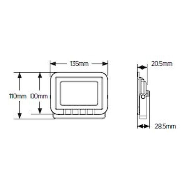Geyer Προβολέας LED 20W 3000K IP65 μαύρος LPRM20W3 - Image 3