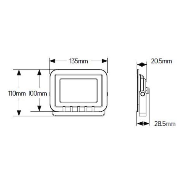 Geyer Προβολέας LED 20W 3000K IP65 μαύρος LPRM20W - Image 2