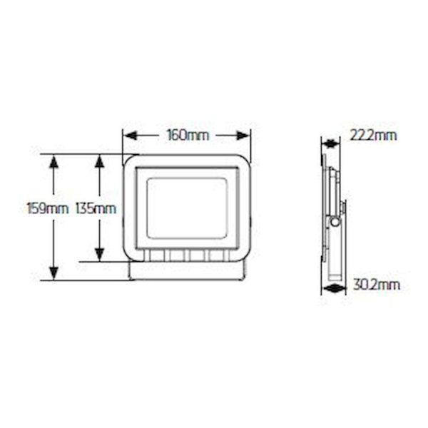 Geyer Προβολέας LED 30W 4000K IP65 μαύρος LPRM30C3 - Image 3