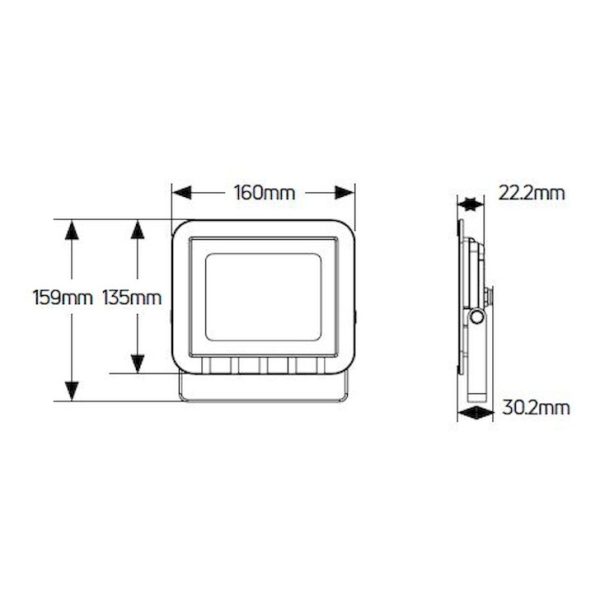 Geyer Προβολέας LED 30W 4000K IP65 μαύρος LPRM30C - Image 2