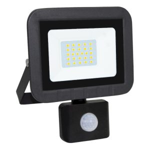 Geyer Προβολέας LED 50W 6500K IP44 μαύρος με αισθητήρα κίνησης LPRM50DS3
