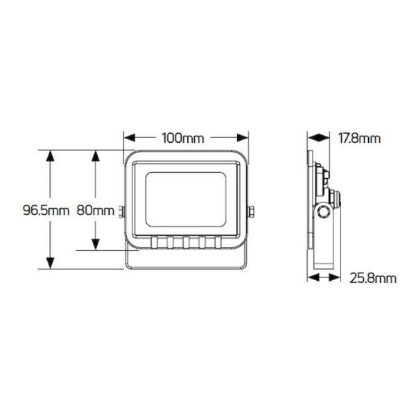 Geyer Προβολέας LED 10W 4000K IP65 λευκός LPRW10C - Image 2