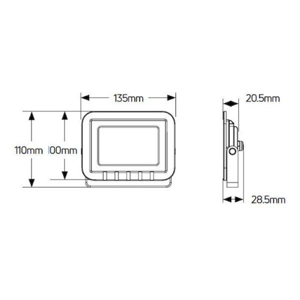 Geyer Προβολέας LED 20W 4000K IP65 λευκός LPRW20C - Image 3