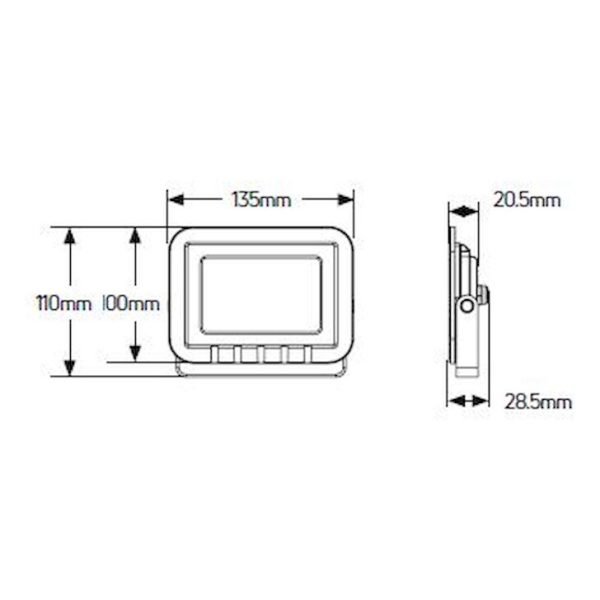 Geyer Προβολέας LED 20W 3000K IP65 λευκός LPRW20W3 - Image 3