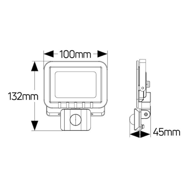 Geyer Led προβολέας 20W 3000K με ανιχνευτή κίνησης LPRW20WS - Image 2