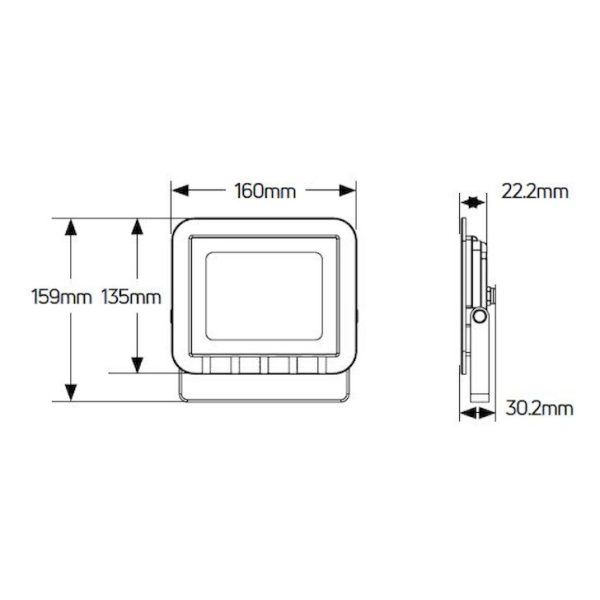 Geyer Προβολέας LED 30W 4000K IP65 λευκός LPRW30C - Image 2