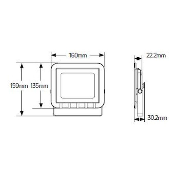 Geyer Προβολέας LED 30W 3000K IP65 λευκός LPRW30W3 - Image 2