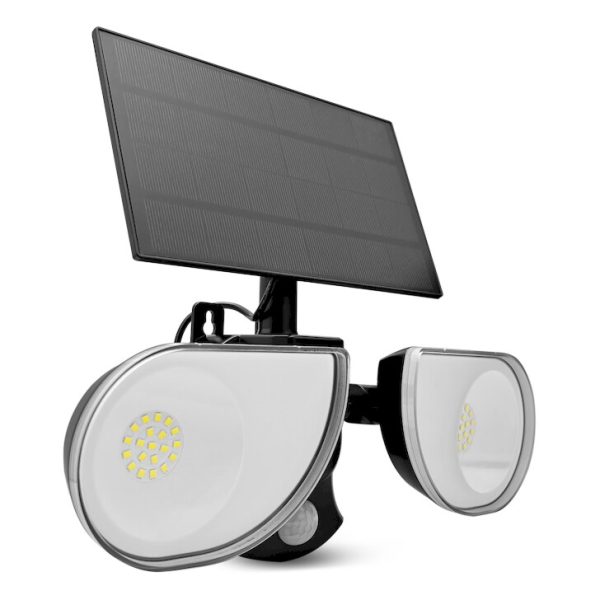 Geyer LED Ηλιακό Φωτιστικό Τοίχου Owl 8W 6500Κ IP65 μαύρος LSL-01B - Image 3