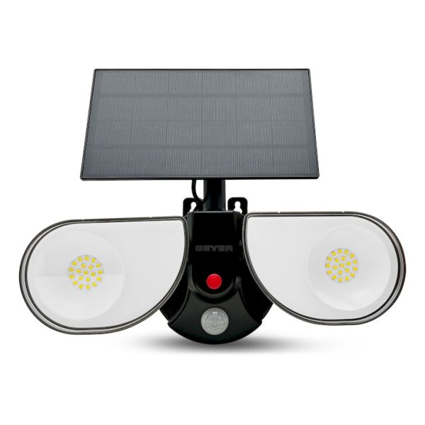 Geyer LED Ηλιακό Φωτιστικό Τοίχου Owl 8W 6500Κ IP65 μαύρος LSL-01B - Image 2