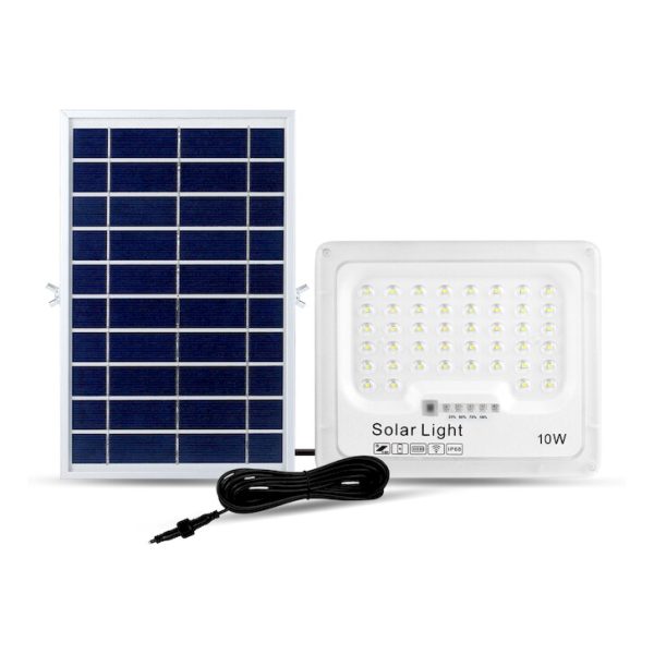 Geyer LED Ηλιακός Προβολέας με τηλεχειριστήριο 10W 6500K IP65 λευκός LSL-10AF - Image 3