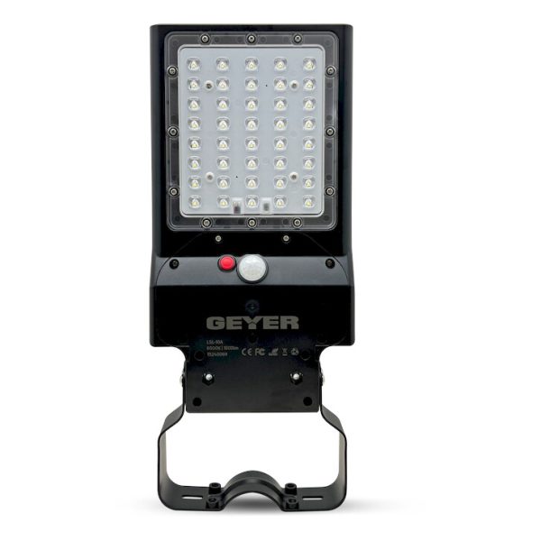Geyer LED Ηλιακό Φωτιστικό Δρόμου με τηλεχειριστήριο 10W 6500K IP65 μαύρος  LSL-10A
