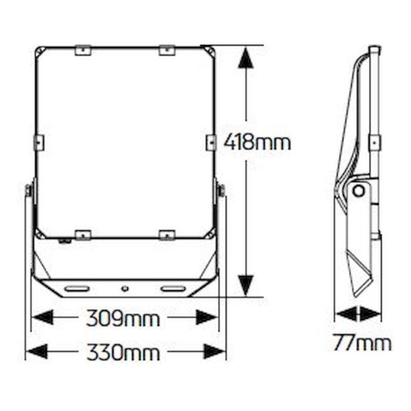 Geyer LED Προβολέας Himor 100W 3000K IP66 LSP.F15.012.30 - Image 2
