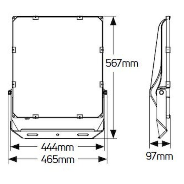 Geyer LED Προβολέας Himor 300W 3000K IP66  LSP.F15.038.30 - Image 3
