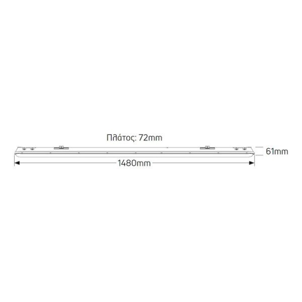 Geyer Φωτιστικό LED 55W 4000K 1.5m IP65 LT8C1.5D - Image 2