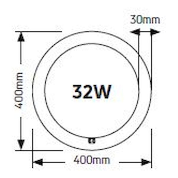 Geyer λαμπτήρας LED T9 Κυκλική 24W 6500K LT9-40D - Image 2