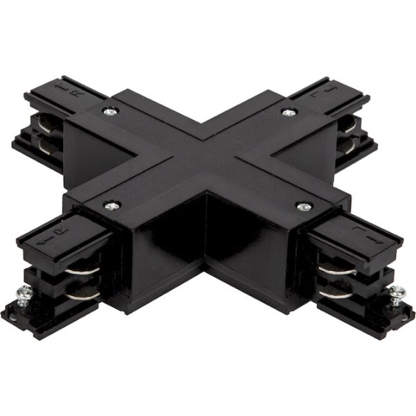 Geyer Σύνδεσμος Χ για ράγα τριφασική μαύρος LTC-X-B