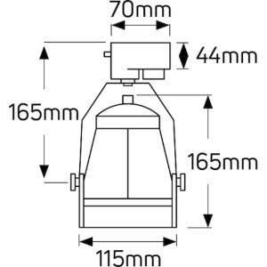 Geyer Spot ράγας για PAR30 Ε27 4κ λευκό LTR0154E27W