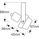 Geyer Spot ράγας για PAR16 GU10 4κ λευκό LTR0854GU10W