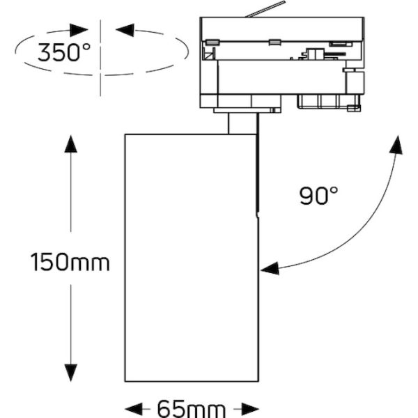 Geyer Spot ράγας για PAR16 GU10 4κ μαύρο LTR6046GU10B - Image 3