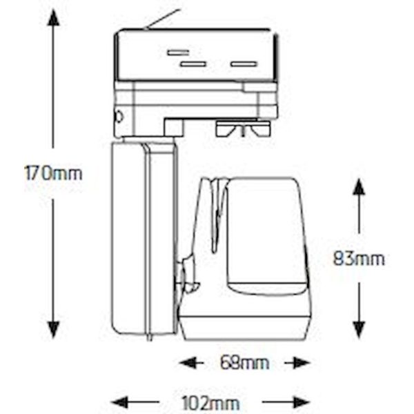Geyer Φωτιστικό ράγας LED 15W 4000K 45° λευκό LTRC251545W - Image 3