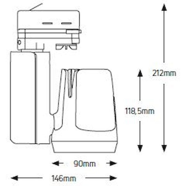 Geyer Φωτιστικό ράγας LED 25W 4000K 36° λευκό LTRC252536W - Image 3