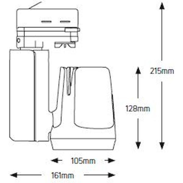 Geyer Φωτιστικό ράγας LED 45W 3000K 36° μαύρο LTRW254536B - Image 2