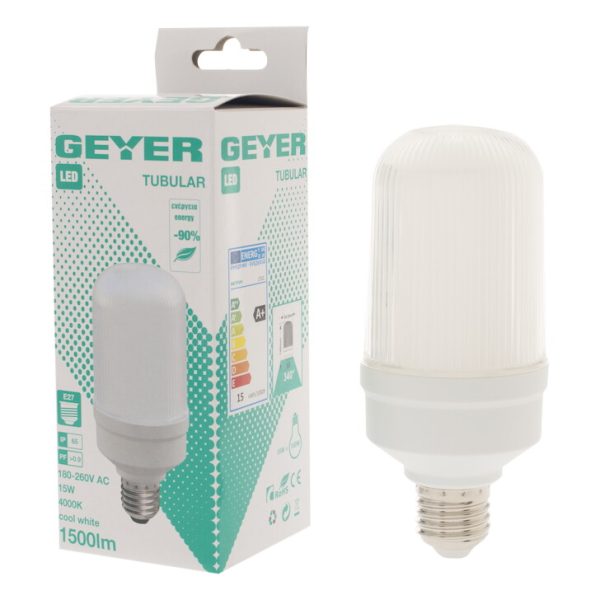 Geyer Λάμπα LED Tubular 15W E27 4000K IP65 LTUC
