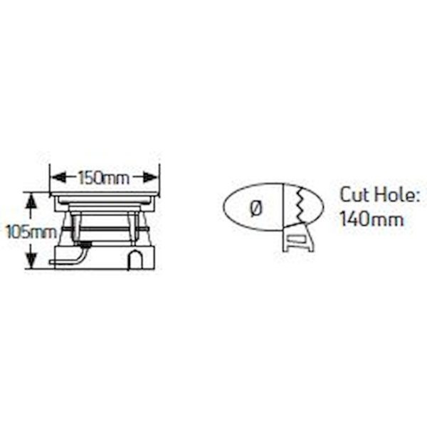 Geyer Φωτιστικό LED δαπέδου 9W 3000K IP68 LULR150W9 - Image 2