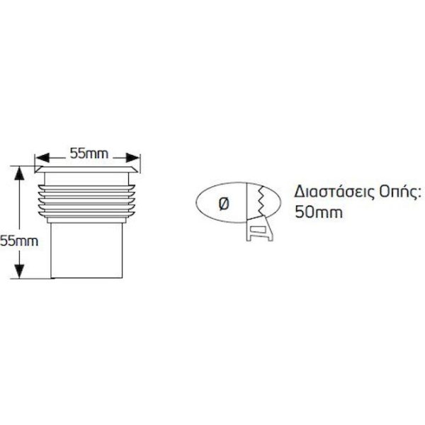 Geyer Φωτιστικό LED δαπέδου 1W 3000K IP68 LULR55W1AL - Image 3