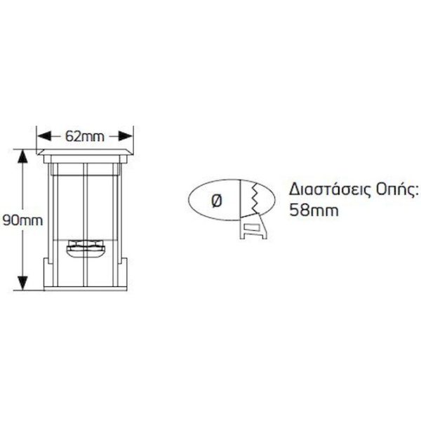 Geyer Φωτιστικό LED δαπέδου 2W 4000K  IP68 LULR62C2 - Image 3