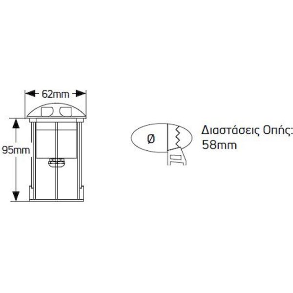 Geyer Φωτιστικό LED δαπέδου 1W 3000K  IP68 LULR62W12 - Image 3