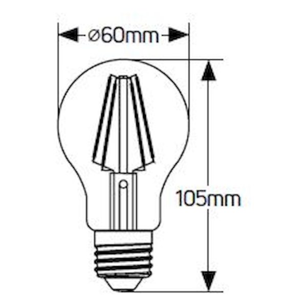 Geyer λαμπτήρας LED Vintage 6W E27 2000K dim LVA27D - Image 4