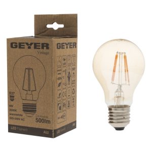 Geyer λαμπτήρας LED Vintage 6W E27 2000K dim LVA27D