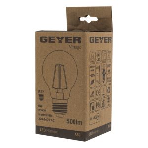 Geyer λαμπτήρας LED Vintage 6W E27 2000K LVA27